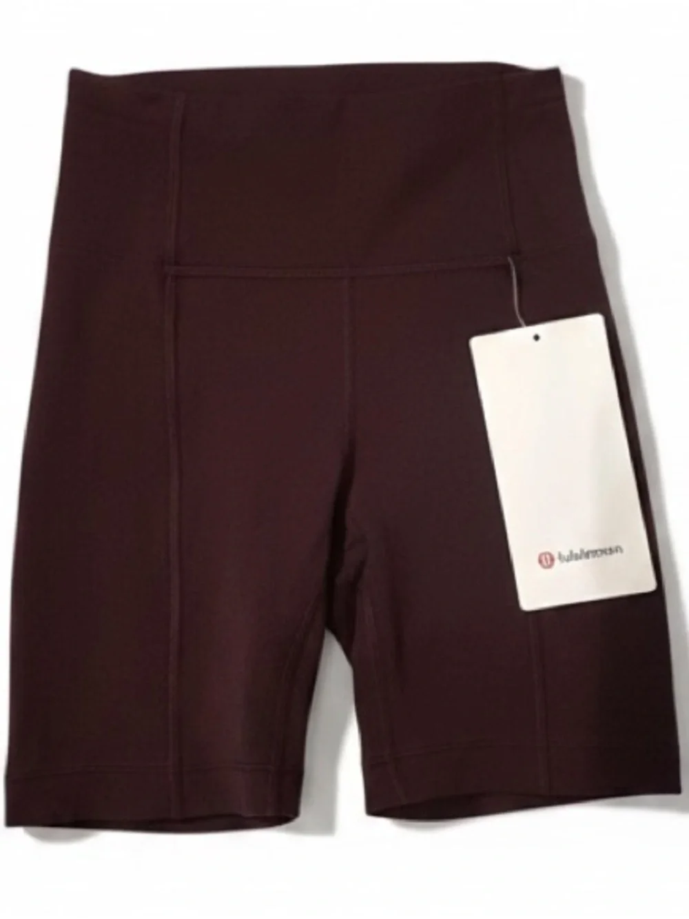 NWT Lululemon Align High-Rise 6” Shorts Size 0 Burgundy Nulu Side Pockets